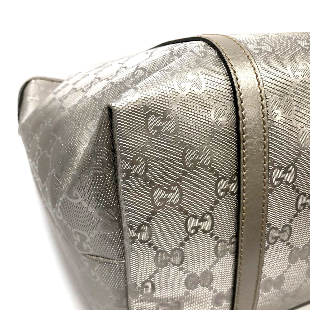 GUCCI Tote Bag GG Imprime Silver White Handbag - Picture 6 of 11